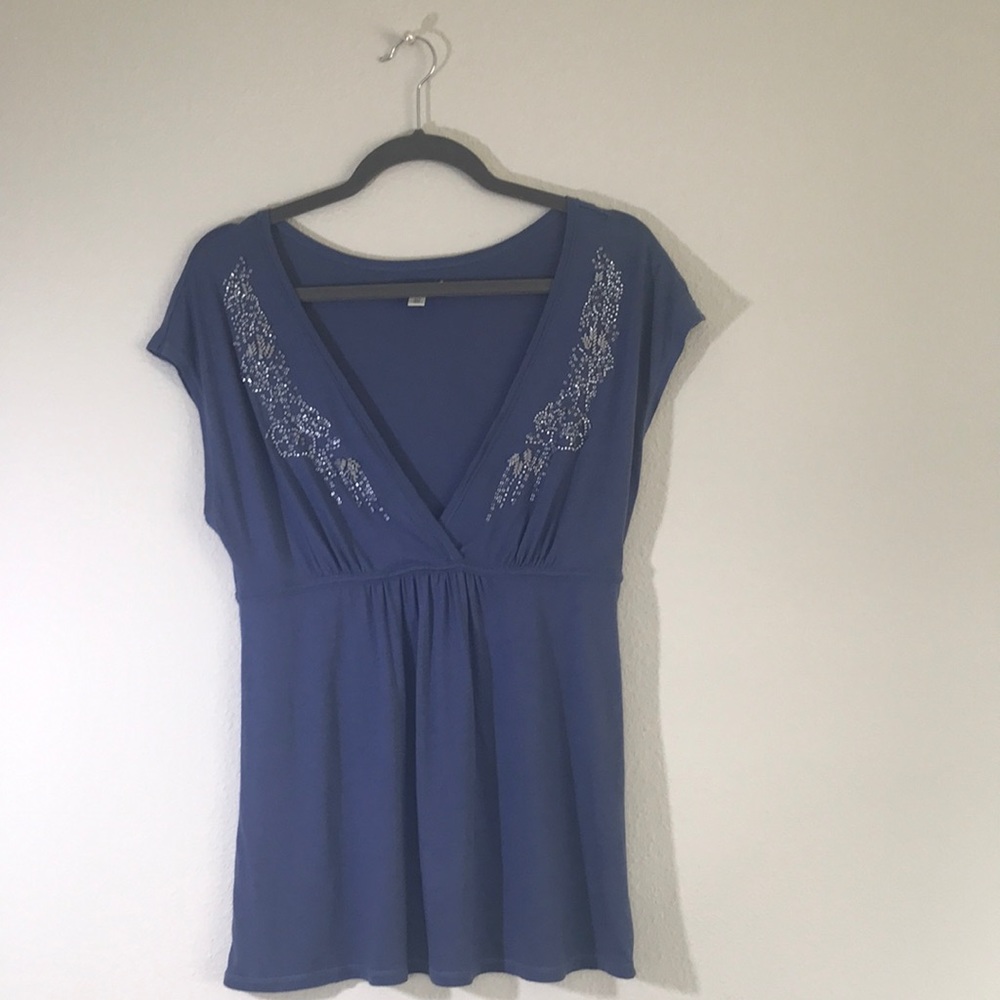 American Eagle, Sleeveless, Beaded V-Neck